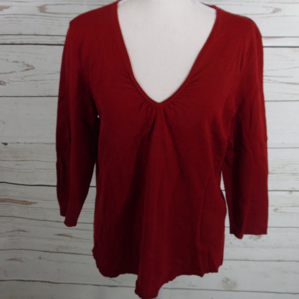 EUC Josephine Chaus Red Shirt size Medium